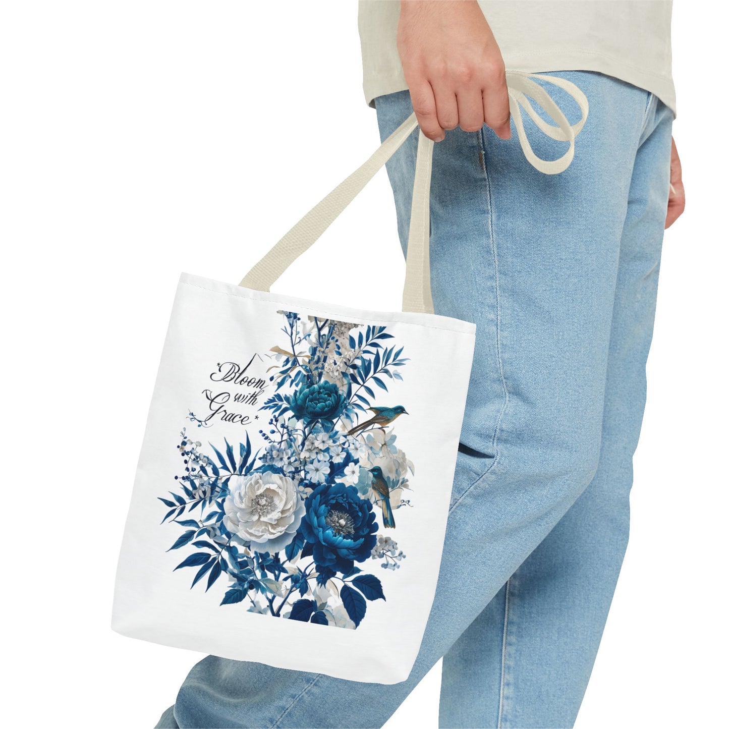 Elegant Botanicals Tote Bag - Bloom with Grace - PchillThreadz