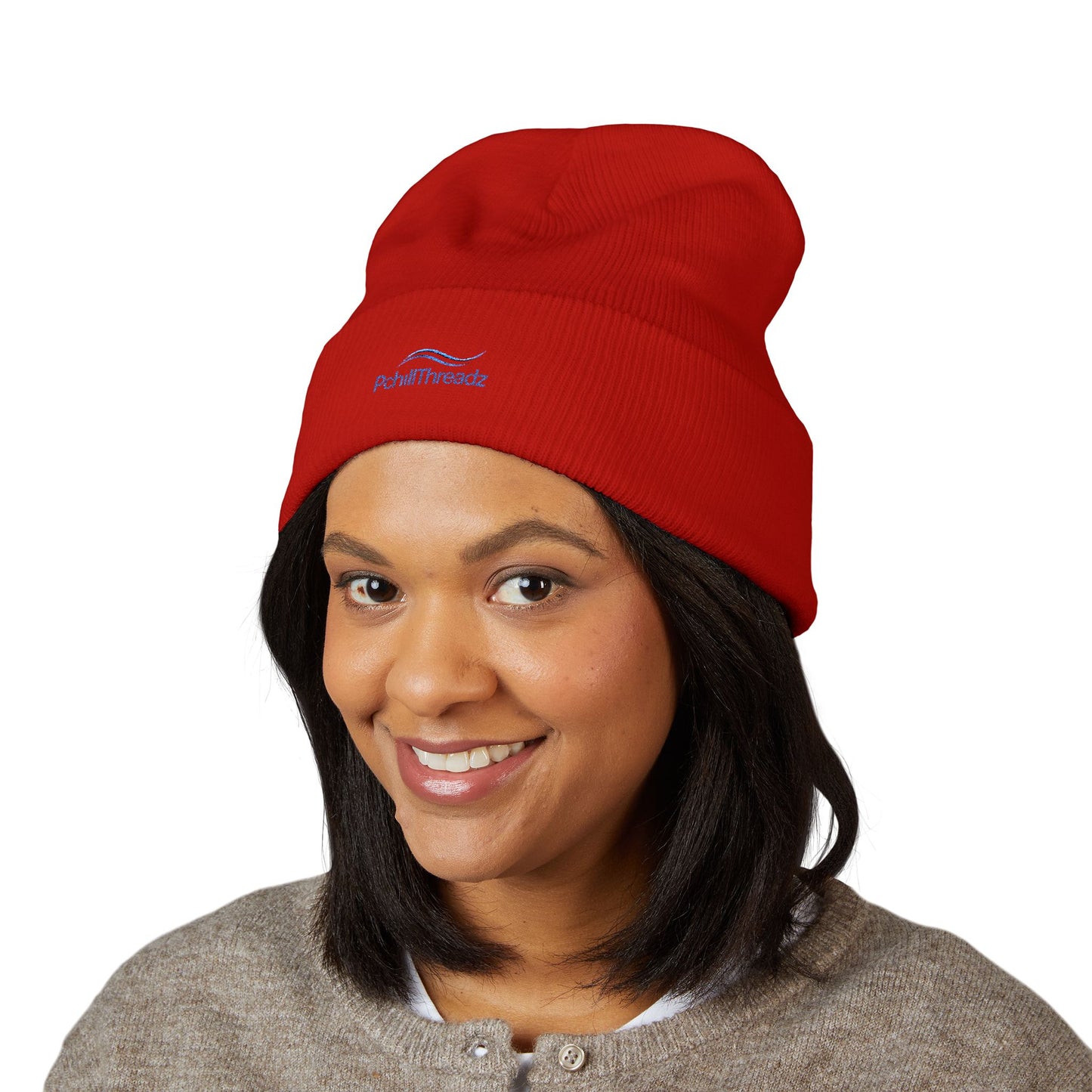 PchillThreadz Signature Blue Logo Beanie