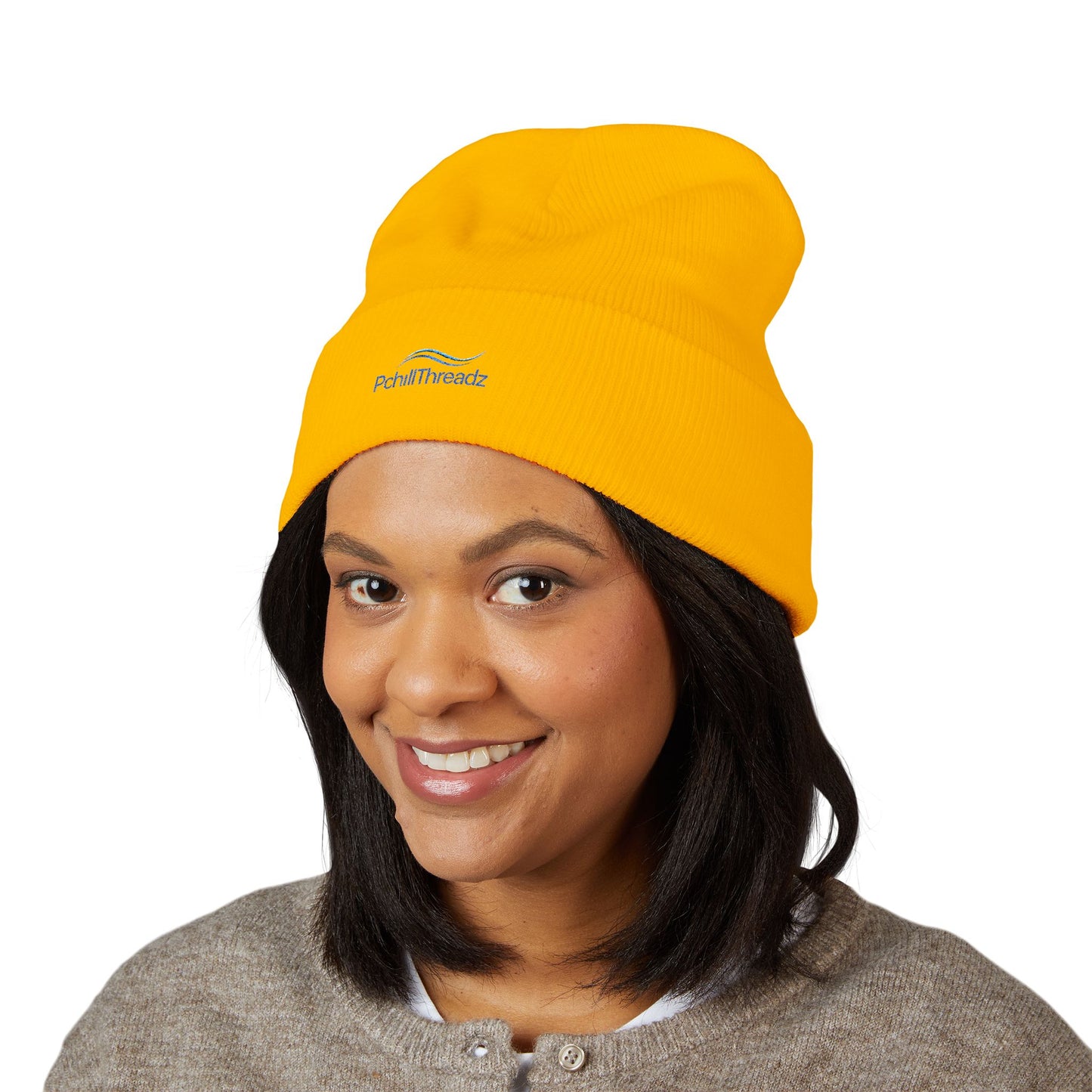 PchillThreadz Signature Blue Logo Beanie