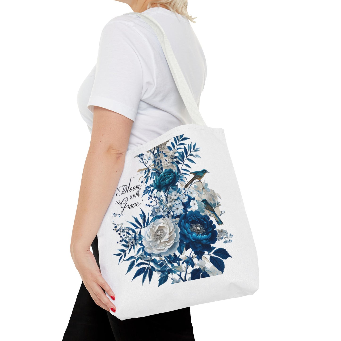 Elegant Botanicals Tote Bag - Bloom with Grace - PchillThreadz