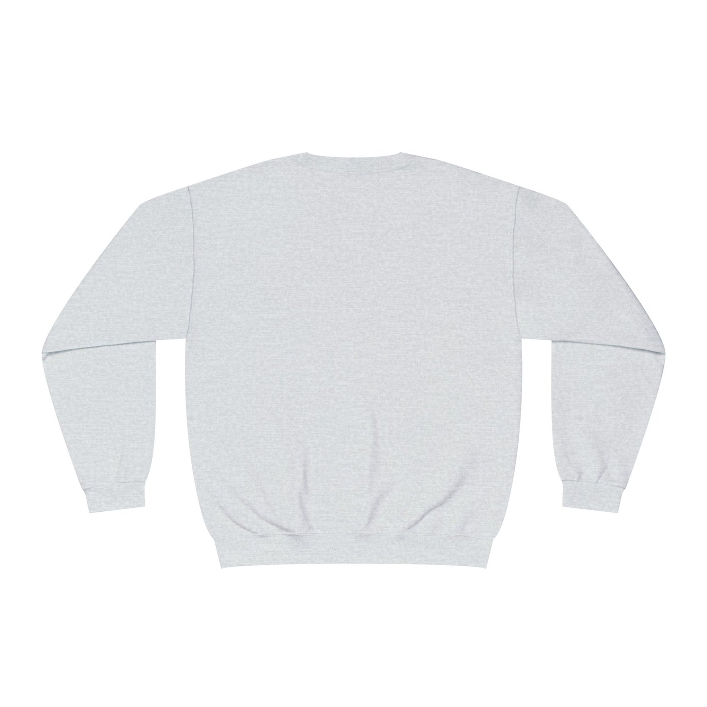 back of Light gray sweatshirt on a white background