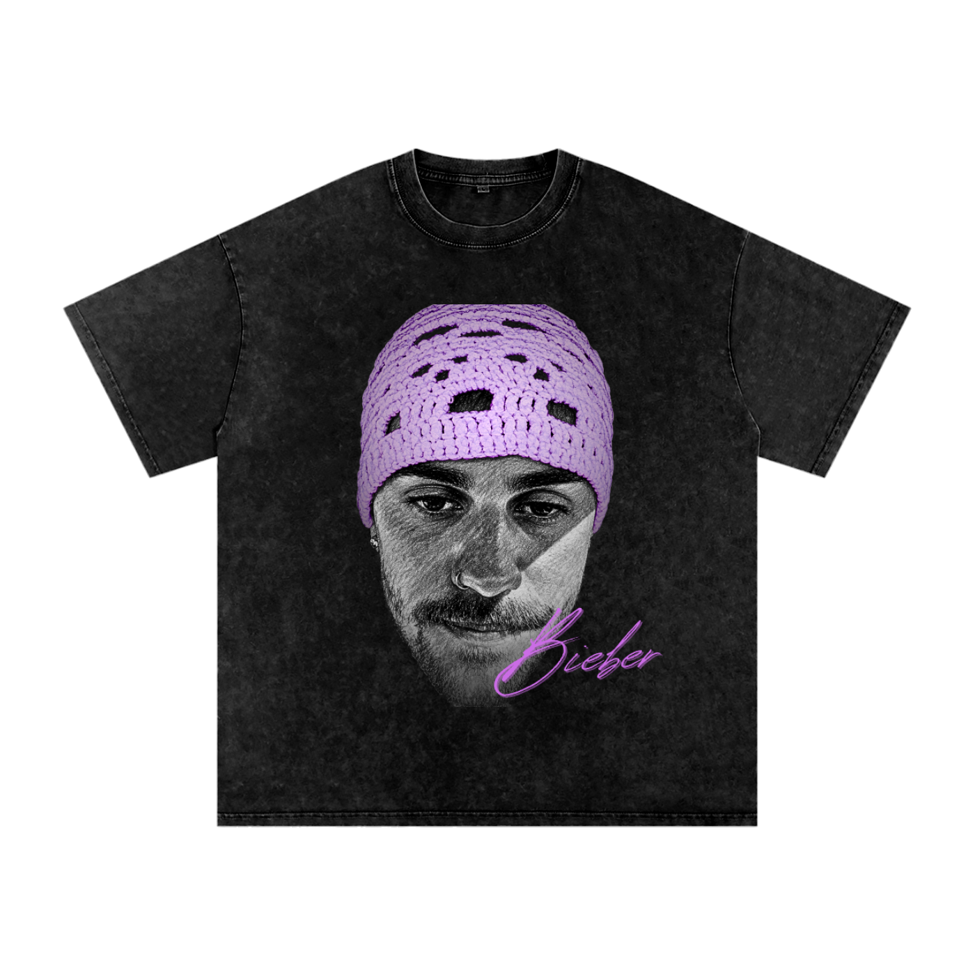 Justin Bieber Black Oversized Graphic T-Shirt | PchillThreadz