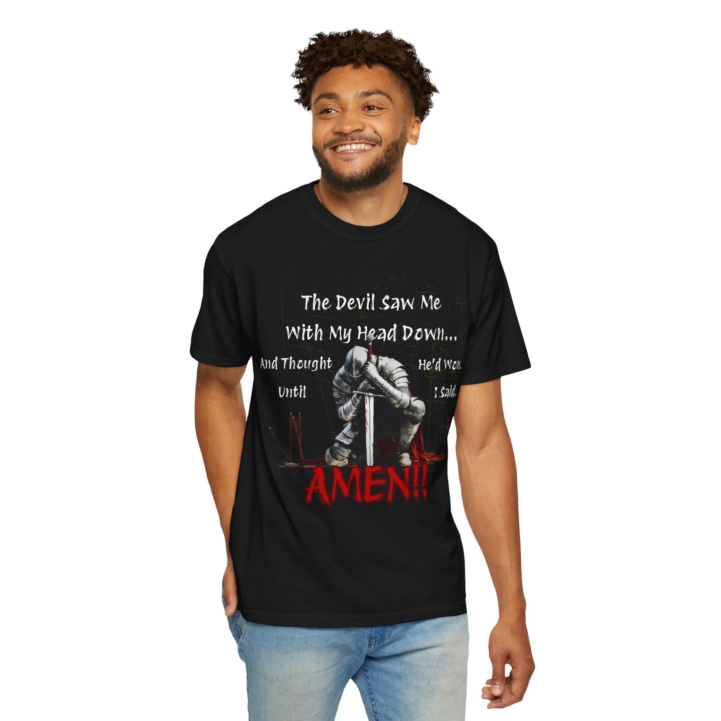 Knight Head Down Graphic Tee - PchillThreadz
