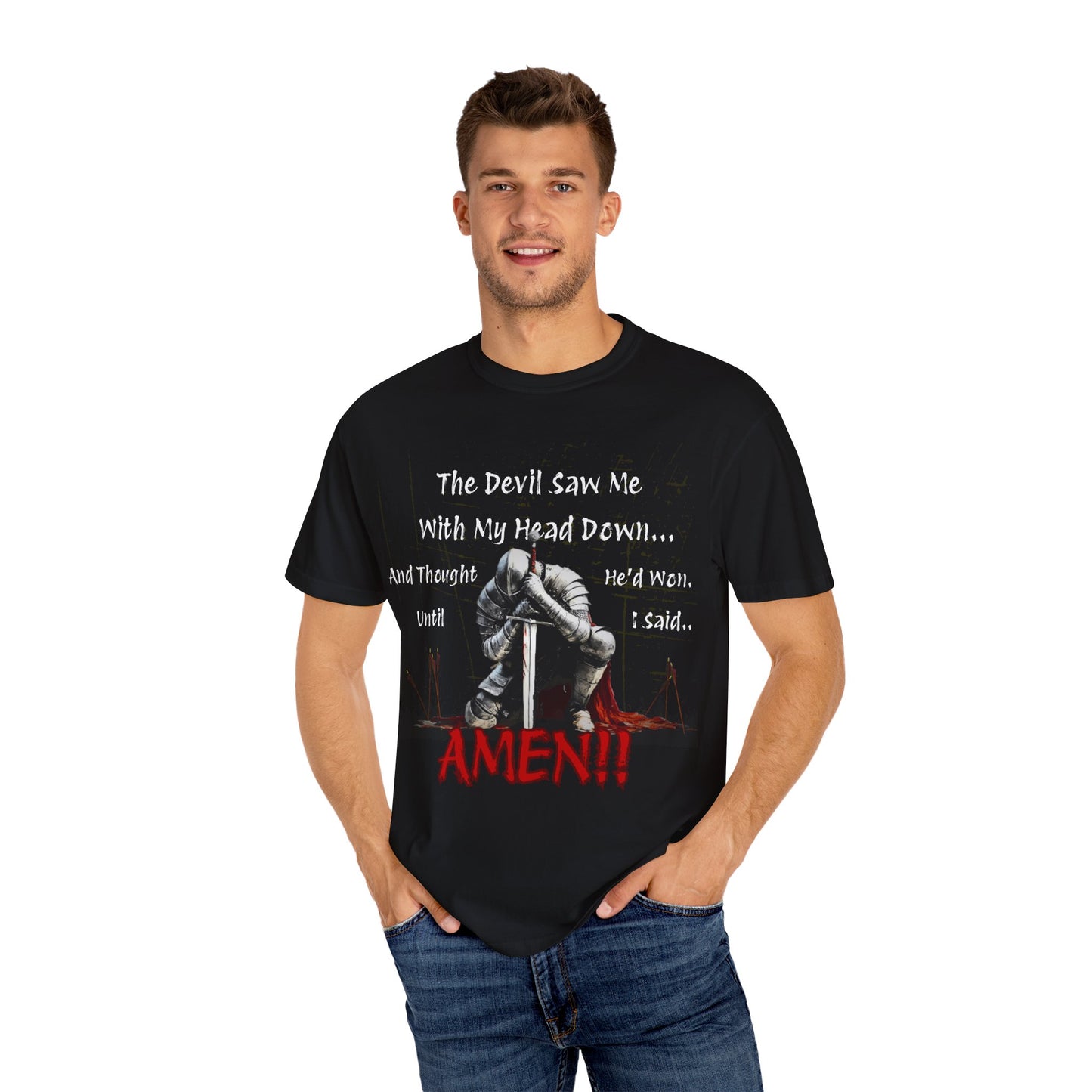 Knight Head Down Graphic Tee - PchillThreadz