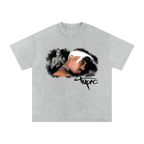 gray 2pac Oversized vintage-inspired  graphic t-shirt