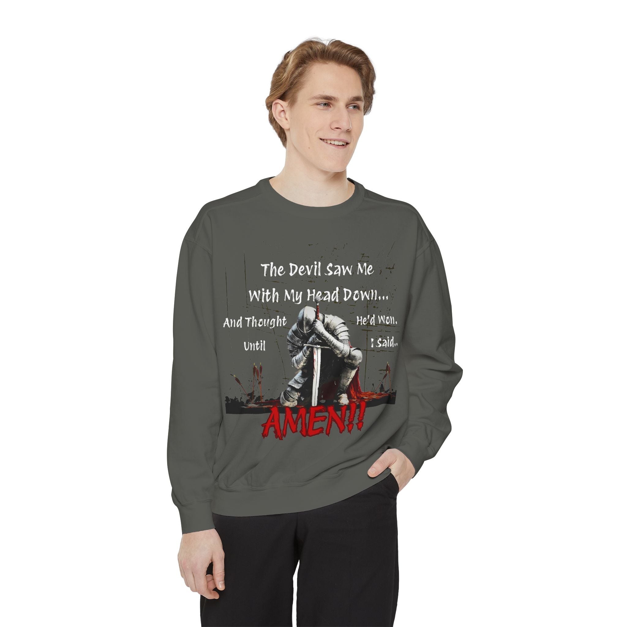 Knight Head Down Graphic Sweatshirt - PchillThreadz