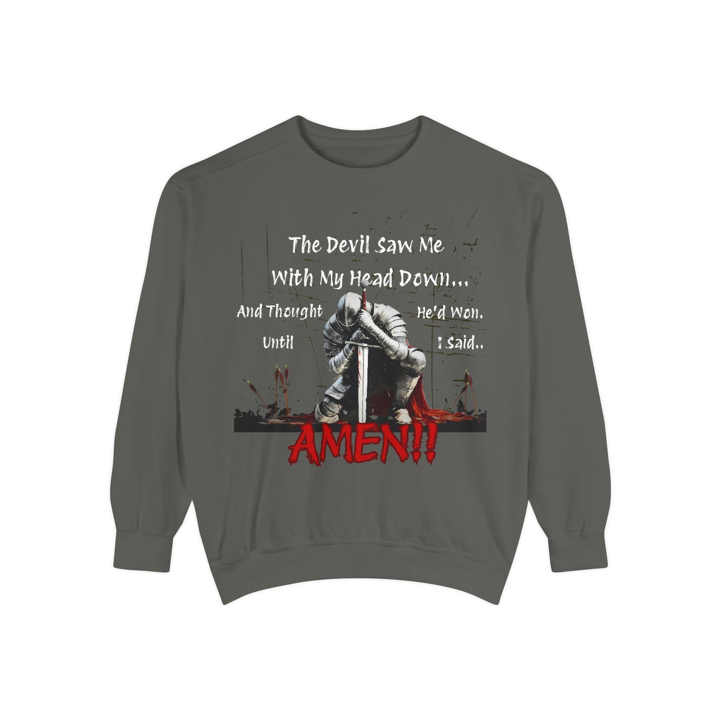 Knight Head Down Graphic Sweatshirt - PchillThreadz
