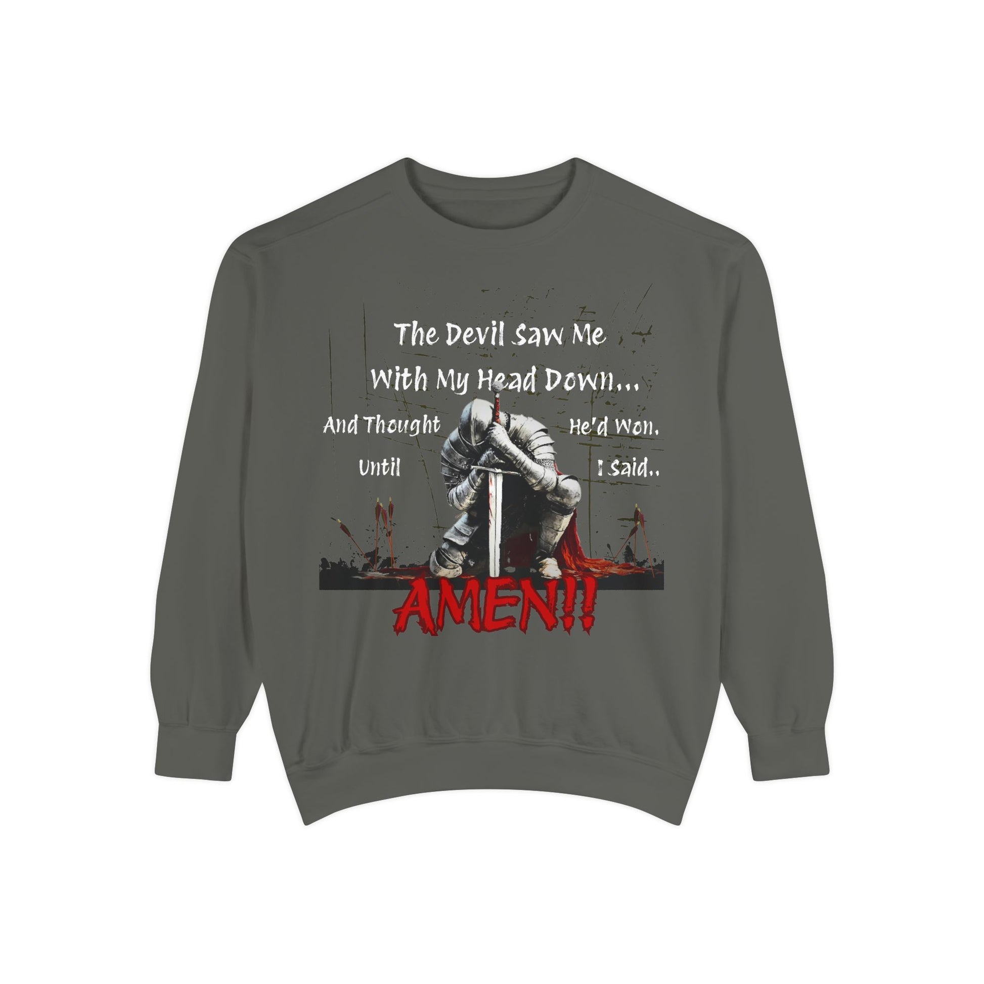 Knight Head Down Graphic Sweatshirt - PchillThreadz