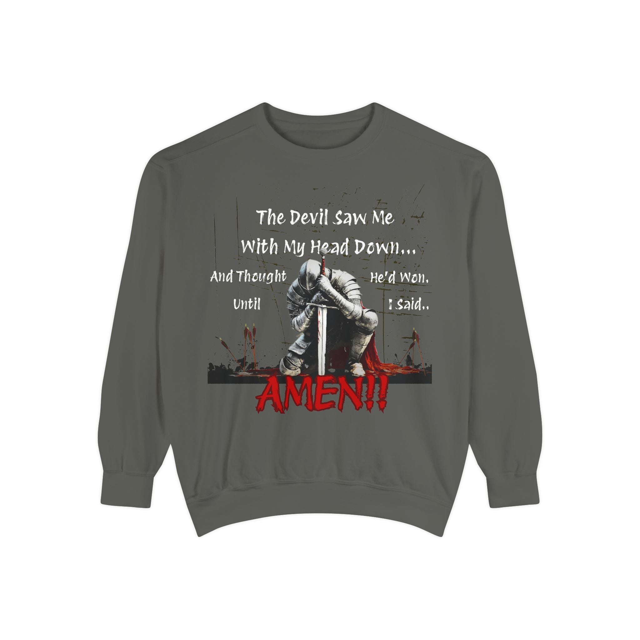 Knight Head Down Graphic Sweatshirt - PchillThreadz