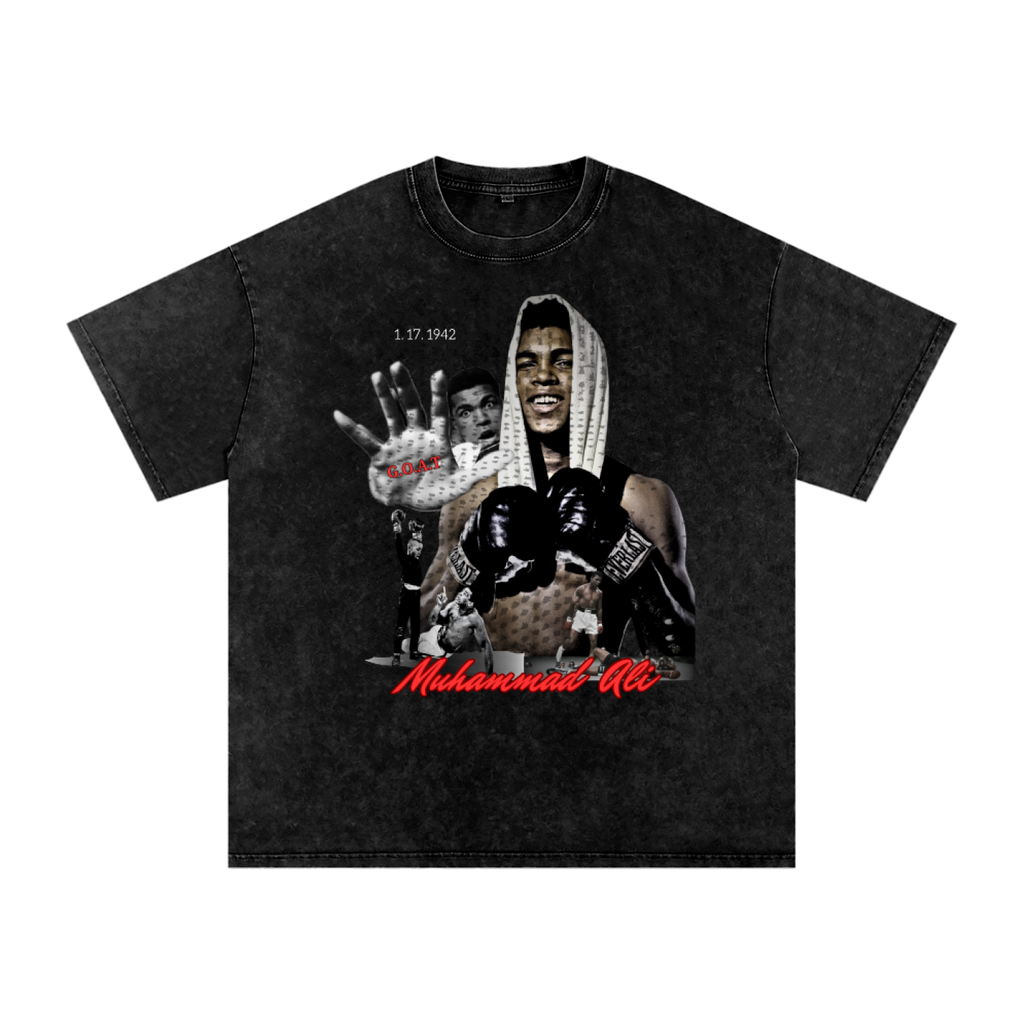 Muhammad Ali Snow Washed Oversized Tee