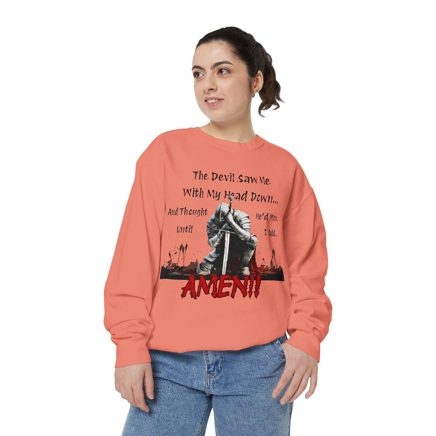 Knight Head Down Graphic Sweatshirt - PchillThreadz