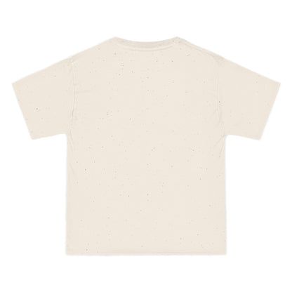 back of Beige t-shirt on a white background