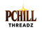 Logo of PCHILL THREADZ with a brown and black color scheme on a white background