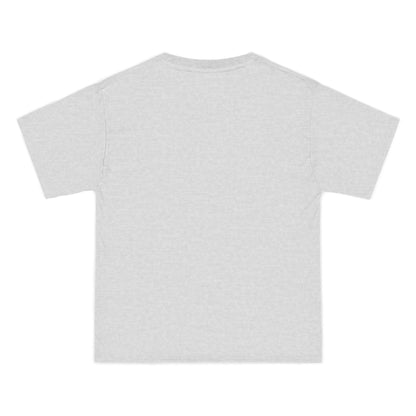 back of grey hopeless romantic tee in white background