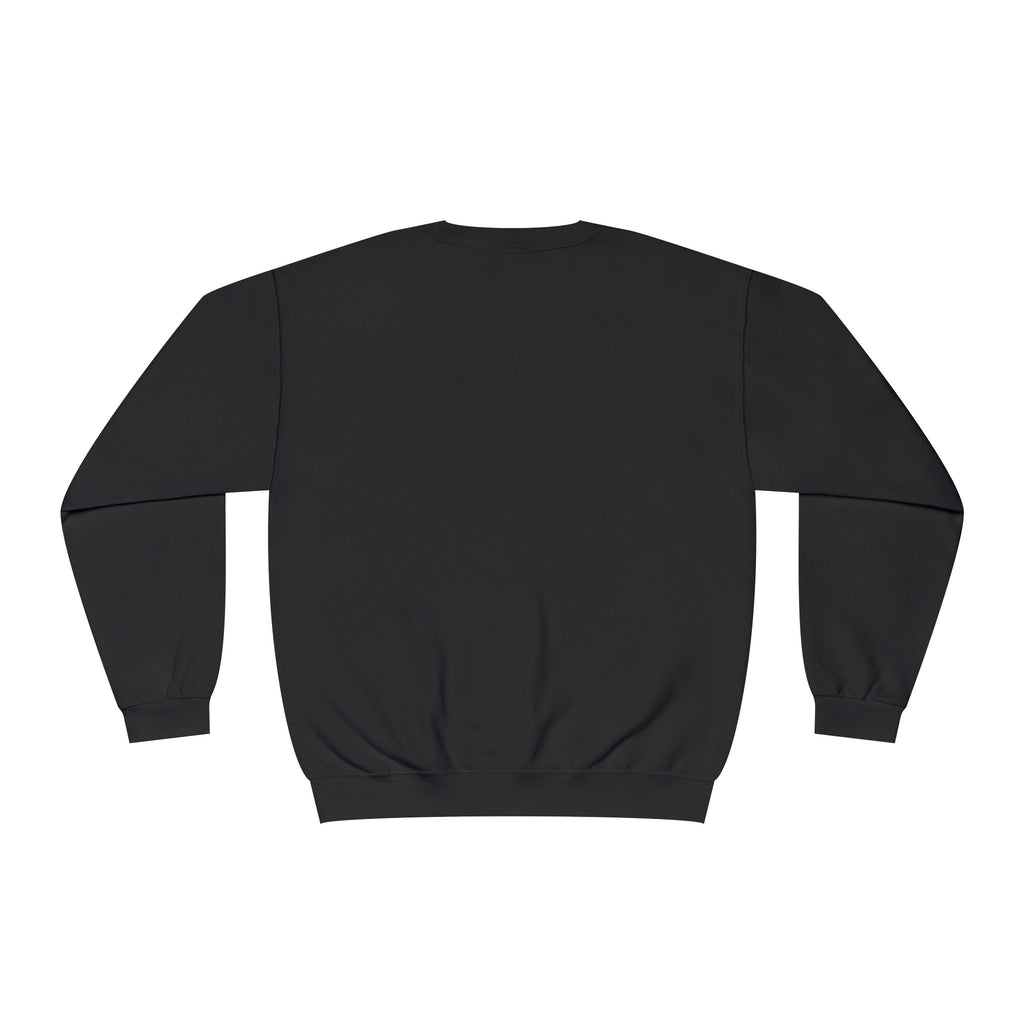 back of Black sweatshirt on a white background