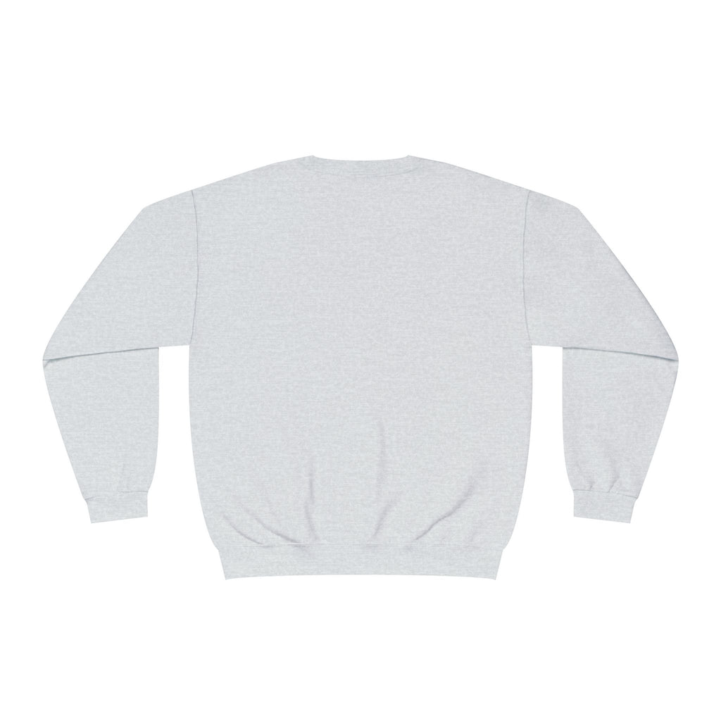 back of Light gray sweatshirt on a white background