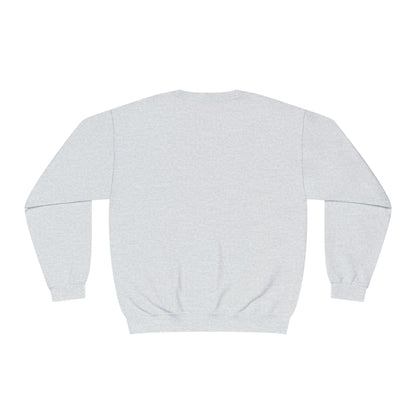 back of Light gray sweatshirt on a white background