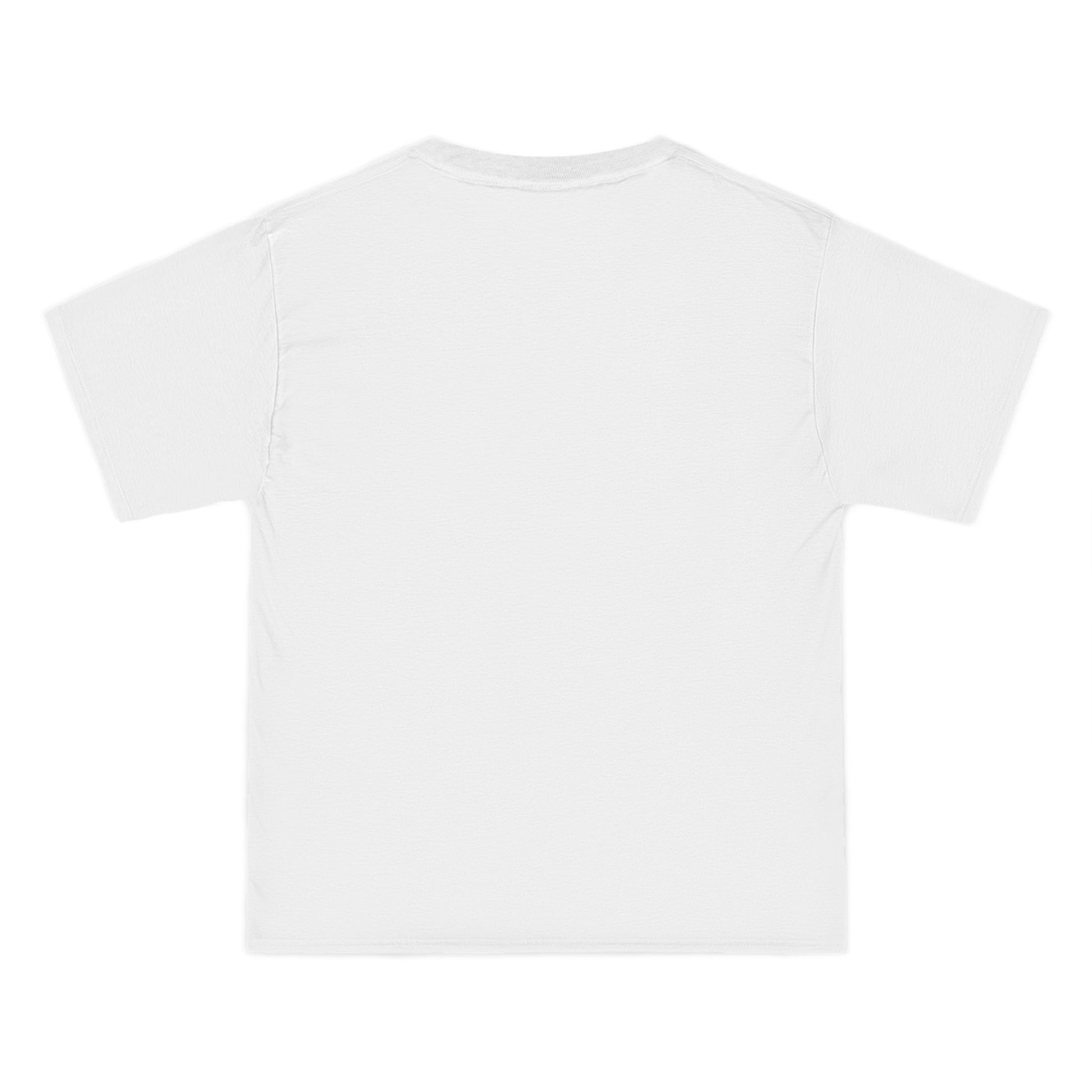 white homeless romantic tee in white background back