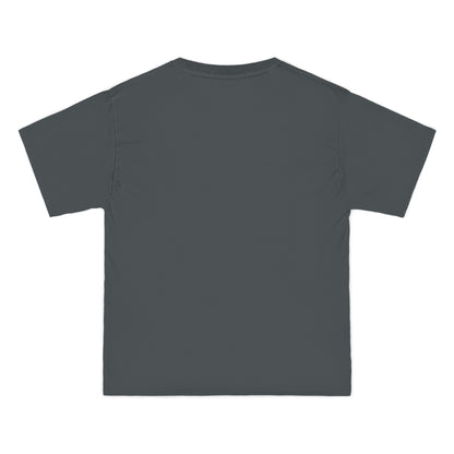 back of charcoal hopeless romantic tee in white background