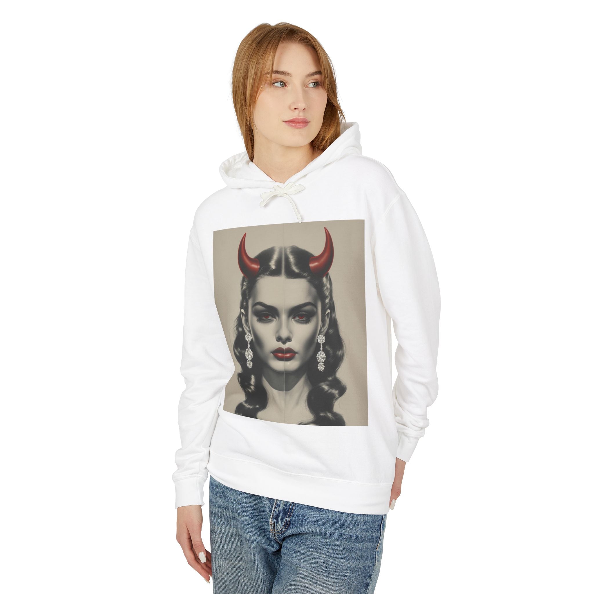 Dark Muse Devil Horns Graphic Hoodie - PchillThreadz