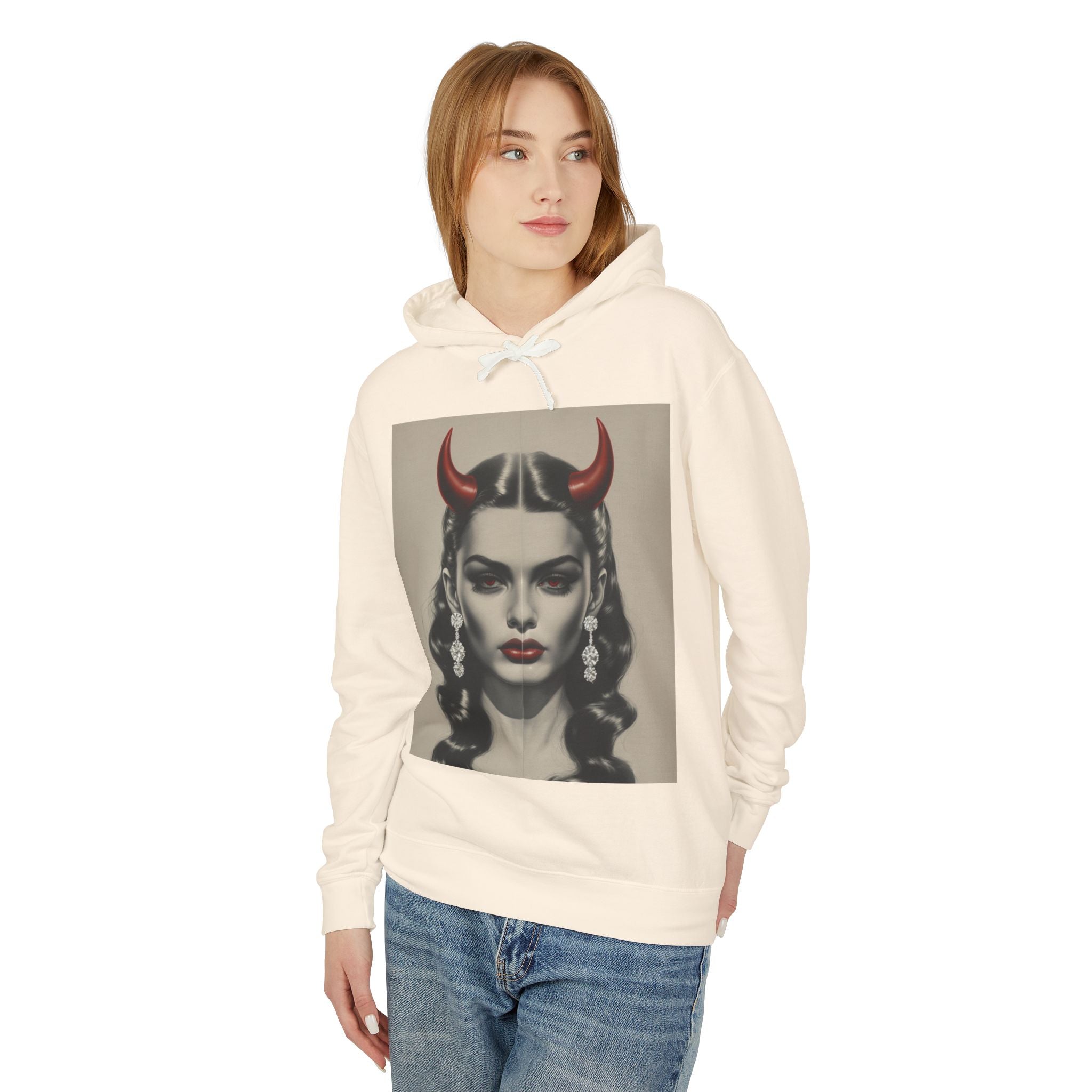Dark Muse Devil Horns Graphic Hoodie - PchillThreadz