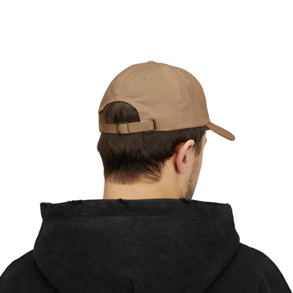 back of Person wearing a khaki cap from behind on a white background