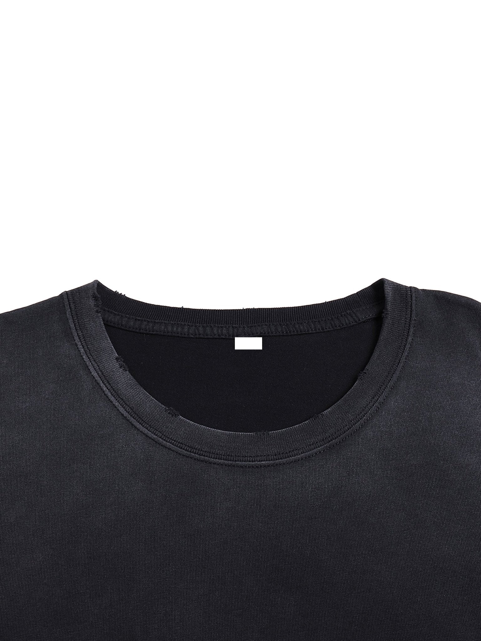 close up image of fabric quality of Michael Jordan Vintage Washed Tee neck line