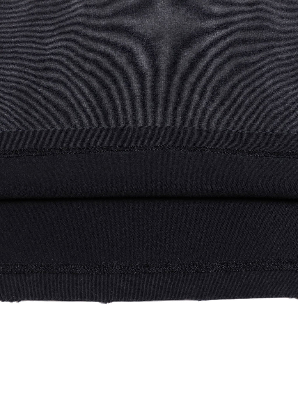 close up image of pchillthreadz black tee thread line quality