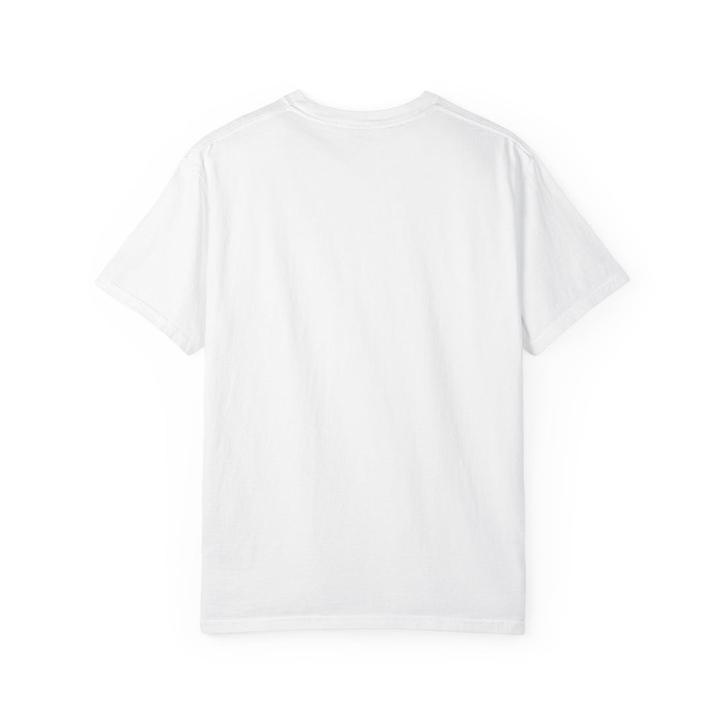 White tribal dawn t-shirt on a white background